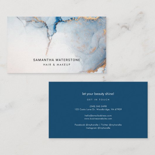 Moderne Elegante Eleganz nach Maß Visitenkarte (Vorne/Hinten)