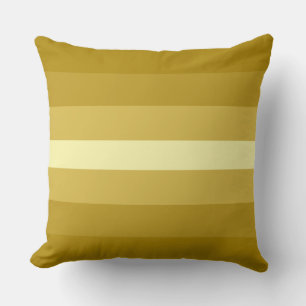 Moderne, elegante Elfenbein- und goldfarbene Strei Kissen