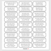 Moderne Elegante Empfänger Name Address Stickers Aufkleber (Blatt)