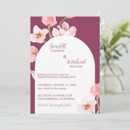 Moderne Elegante Erde Einladung (Stehend Vorderseite)