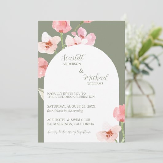 Moderne Elegante Erde Einladung (Stehend Vorderseite)