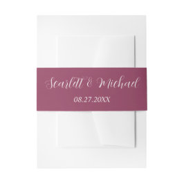 Moderne Elegante Erde mit Namen und Datum Einladungsbanderole