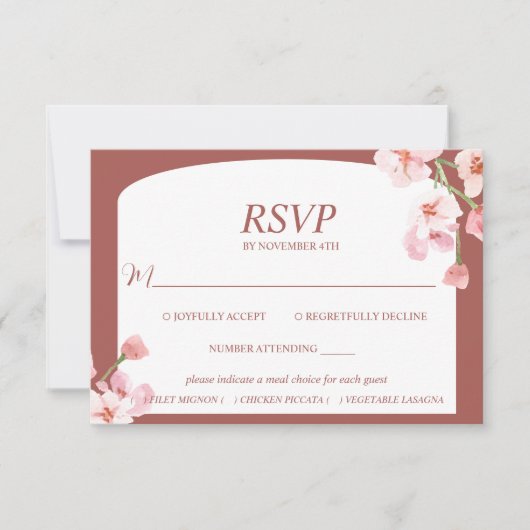 Moderne Elegante Erde RSVP Karte (Vorderseite)