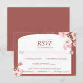 Moderne Elegante Erde RSVP Karte (Vorne/Hinten)