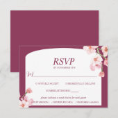 Moderne Elegante Erde RSVP Karte (Vorne/Hinten)