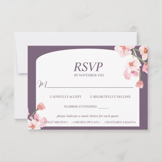 Moderne Elegante Erde RSVP Karte (Vorderseite)