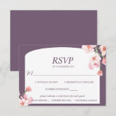 Moderne Elegante Erde RSVP Karte (Vorne/Hinten)