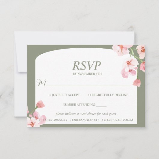 Moderne Elegante Erde RSVP Karte (Vorderseite)