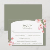 Moderne Elegante Erde RSVP Karte (Vorne/Hinten)
