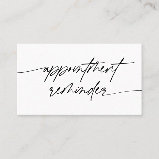 Moderne elegante Erinnerung Terminkarte (Vorderseite)