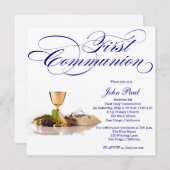 Moderne Elegante Erste Kommunion Einladung für Jun (Vorne/Hinten)