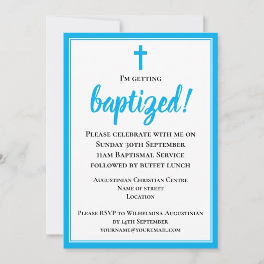 Moderne elegante Erwachsenenbildung Einladung (Vorderseite)