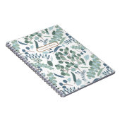 Moderne Elegante Eucalyptus Foliage Name Spiral Notizblock (Rechte Seite)