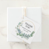 Moderne elegante Eucalyptus Gold Wedding Vielen Da Geschenkanhänger (Beispiel)