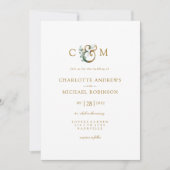 Moderne Elegante Eukalyptus Ampersand Hochzeit Einladung (Vorderseite)