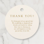 Moderne Elegante Eukalyptus Ampersand Hochzeit Geschenkanhänger (Rückseite)