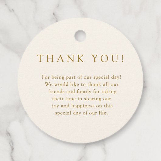 Moderne Elegante Eukalyptus Ampersand Hochzeit Geschenkanhänger (Rückseite)