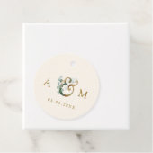 Moderne Elegante Eukalyptus Ampersand Hochzeit Geschenkanhänger (Beispiel)