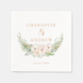 Moderne, elegante Eukalyptus-Blume Serviette (Vorderseite)