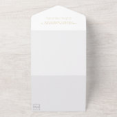 Moderne, elegante Eukalyptus-Hochzeit All In One Einladung (Außenbereich)