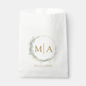 Moderne, elegante Eukalyptus-Hochzeit Geschenktütchen (Vorderseite)