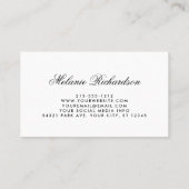 Moderne Elegante Eukalyptus Verlasst Grünflächen Visitenkarte (Rückseite)