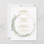 Moderne Elegante Eukalyptus Wedding Details UAWG RSVP Karte (Vorderseite)