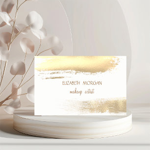 Moderne elegante falsche Goldfolie-Pinselstrich, W Visitenkarte