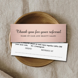 Moderne elegante falsche Roségold-Salon-Mini