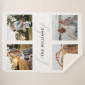 Moderne Elegante Familie 4 Foto Sherpadecke (Vorderseite (Horizontal))