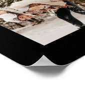 Moderne Elegante Familienfoto Collage Black Keepak Poster (Ecke)