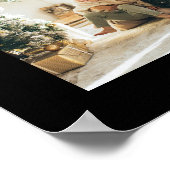 Moderne Elegante Familienfoto Collage Black Keepak Poster (Ecke)