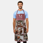 Moderne Elegante Familienfoto Collage | Mit Monogr Schürze (Getragen)