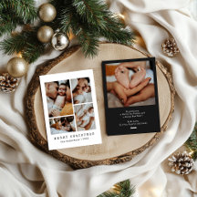 Moderne elegante Familienfoto-Collage Weihnachten