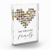 Moderne Elegante Familienmitte geformt Collage Fotoblock (Links)