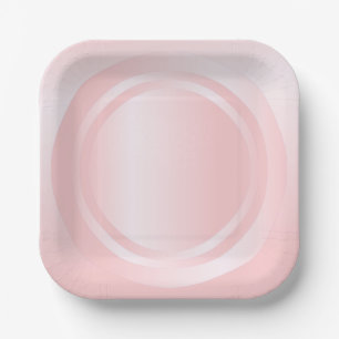 Moderne elegante Farbe Rosa Roségold Trend Templat Pappteller