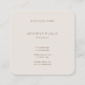 Moderne Elegante Farben Beruflich Luxusvorlage Quadratische Visitenkarte (Rückseite)