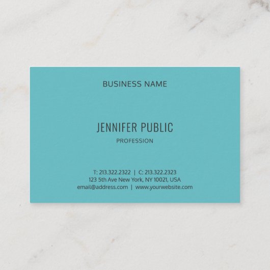 Moderne Elegante Farben Einfache Vorlage Beruflich Visitenkarte (Rückseite)