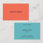 Moderne Elegante Farben Einfache Vorlage Beruflich Visitenkarte (Vorne/Hinten)