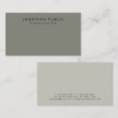 Moderne elegante Farben - Einfache Vorlage Visitenkarte (Vorne/Hinten)