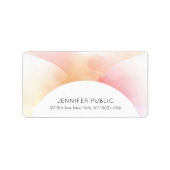 Moderne elegante Farben Elegante Vorlagenadresse Adressaufkleber (Vorne)