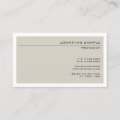 Moderne elegante Farben Minimalistisch Beruflich Visitenkarte (Rückseite)