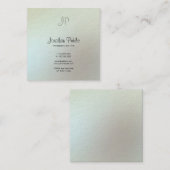 Moderne elegante Farben Monogram Beruflich Luxus Quadratische Visitenkarte (Vorne/Hinten)