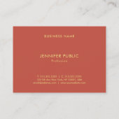 Moderne elegante Farben Premium Silk Finish Einfac Visitenkarte (Rückseite)