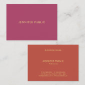 Moderne elegante Farben Premium Silk Finish Einfac Visitenkarte (Vorne/Hinten)