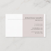 Moderne Elegante Farben Schlicht Berufliche Sleek Visitenkarte (Rückseite)