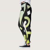 Moderne Elegante Farben Stilvoll Grün Leggings (Links)