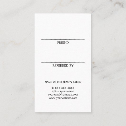 Moderne Elegante Farbenfroh Empfehlungskarte (Rückseite)