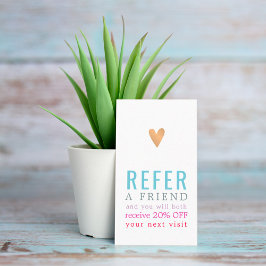 Moderne Elegante Farbenfroh Empfehlungskarte