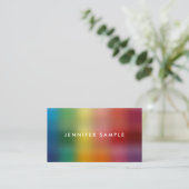 Moderne elegante, farbenfrohe, einfache Vorlage Visitenkarte (Stehend Vorderseite)